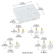 8pcs 4 styles de breloques de perles d'imitation en plastique abs KK-YW0001-54-4
