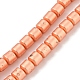 Brins de perles d'hématite non magnétiques synthétiques galvanisées G-Z032-E02-06RG-1