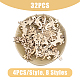 SUPERFINDINGS 32Pcs 8 Style Flower Pattern Hollow out Unfinished Wood Pieces WOOD-FH0002-13-2