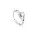 TINYSAND Sterling Silver CZ Engagement Ring TS-R138-S-75-1