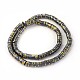 Electroplated Non-magnetic Synthetic Hematite Beads Strands G-P408-Q-6x1-2