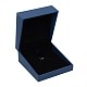 Pulsera de cuero y del regalo del brazalete de cajas cuadradas con terciopelo negro LBOX-D009-05B-3