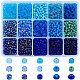 NBEADS 15 Colors 6/0 Glass Seed Beads SEED-NB0001-15-1