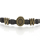 Genuine Cowhide Bracelet Making MAK-Q014-AB01-W-3
