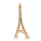 Eiffel de oro rhinestone aleación plateada torre grandes colgantes RB-J214-29G-3