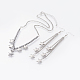 304 Stainless Steel Pendant Necklaces & Dangle Earrings Jewelry Sets SJEW-JS00941-1