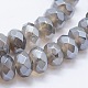 Chapelets de perles en agate naturelle électrolytique G-G750-02A-5x8mm-3