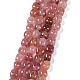 Chapelets de perles aux fraises en quartz naturel G-C038-02L-1