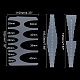 Benecreat ПВХ пластиковый ремешок шаблоны конца ремня с шаблонами отверстий для ремня 2 шт. TOOL-BC0008-68-3