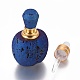 Botella de perfume electrochapada de ágata natural druzy que se puede abrir G-K295-G05-G-1