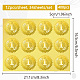 34 foglio numero 1 adesivi autoadesivi in lamina d'oro in rilievo DIY-WH0509-041-2