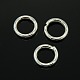 Fornituras de joyería de anillos de salto de aleación plateados X-PALLOY-I035-8mm-S-2