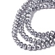Opaque Glass Beads Strands GLAA-H022-01B-10-2