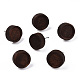 Orecchini a bottone rotondi piatti in legno tinto con 304 perno in acciaio inossidabile da donna EJEW-TAC0021-13-1