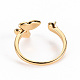 Brass Peg Bails Cuff Finger Ring Settings KK-S356-266-NF-2