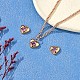 5 ciondolo a forma di cuore in ottone con zirconi rosa ciondolo di san valentino ciondolo a forma di cuore per orecchini di gioielli che fanno artigianato JX384A-3