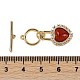 Застежки-тоггл из натурального сердолика KK-P283-39G-4