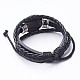 PU Leather Cord Multi-strand Bracelets BJEW-E341-11E-AB-2