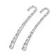 Tibetan Style Alloy Bookmark Findings, Grooved Flower & Butterfly, with Loop, Cadmium Free & Lead Free, Antique Silver, 122.5x20.5x2.5mm, Hole: 3mm