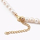Colliers de chaîne à maillons en laiton et ensembles de colliers de perles de perles naturelles NJEW-JN03332-5