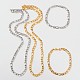 304 нержавеющей стали Фигаро цепи ожерелья и браслеты наборы SJEW-L379-13-1