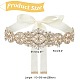 Blumen-Brautgürtel aus Messing mit Glas-Strassen für Hochzeitskleid AJEW-WH0455-006G-2