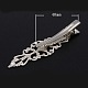 Silver Color Plated Iron Flat Alligator Hair Clip Findings X-PHAR-B008-S-2