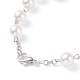 Pulsera de rosario con cuentas de perlas de imitación de oración religiosa BJEW-O140-01P-4