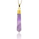 Natural Amethyst Point Pendants G-N0052-12A-2