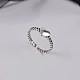 Adjustable 925 Sterling Silver Cuff Rings RJEW-BB58421-A-5