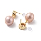 Boucles d'oreille en perles naturelles EJEW-P256-18G-2