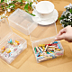 SUPERFINDINGS 6 Pack Clear Plastic Beads Storage Containers Boxes with Lids 12.2x8.3x5.5cm Small Rectangle Plastic Organizer Storage Cases for Beads Jewelry Office Craft CON-WH0074-62-5