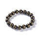 Bracelets extensibles en agate noire naturelle BJEW-G626-04-1