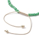 Set di 5 braccialetti con perline intrecciate a forma di cuore e semi di conchiglia naturale in 5 colori BJEW-JB10039-03-5