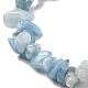 Set di braccialetti elastici con perline acquamarina naturali per regalo da uomo donna ragazza BJEW-JB06709-15