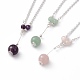 Ожерелья с подвесками из натуральных драгоценных камней NJEW-FS0001-04-5