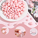 Sunnyclue 160pcs 4 perles de silicone écologiques de qualité alimentaire SIL-SC0001-37-3