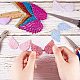 PandaHall 60pcs 2 Sizes Glitter Fabric Angel Wings Embossed 10 Colors Iridescent Wings Patches DIY Sequined Applique for Bag Clothes Hair DIY Crafts Decoration DIY-PH0026-30-3