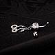 Real Platinum Plated Brass Rhinestone Cherry Navel Ring Belly Rings AJEW-EE0001-72A-3