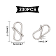 UNICRAFTALE 200pcs S-Hook Clasp 304 Stainless Steel Hook Clasps Stainless Steel Color S Hooks Clasps Necklace Clasp Connectors S-Shaped Hook for Necklace Jewelry Making 12mm Long STAS-UN0004-92P-5