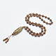 Gioielli buddisti collane di perle di mala dzi in stile tibetano naturale NJEW-I206-01C-1