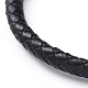 Bracelets unisexes de cordon en cuir tressé BJEW-JB04941-01-2