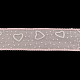 ポリエステルプリントオーガンジーリボン  ハート柄付き  ピンク  1-5/8インチ（40mm）  約20ヤード/ロール（18.29メートル/ロール） ORIB-R028-11D-1