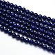 Dyed Natural Lapis Lazuli Round Beads Strands G-O047-06-14mm-2