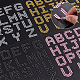 Ahandmaker 4 foglio 104 adesivi con lettere dell'alfabeto con strass scintillanti DIY-GA0004-25-3