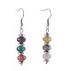 Natural & Synthetic Mixed Stone Dangle Earrings EJEW-JE02865-2