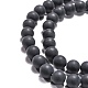 Natürliche schwarze Achat Perlen Stränge G-H1617-5