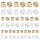 PandaHall 140pcs Hollow Cube Beads KK-PH0003-90-1