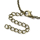 Retro Alloy Broken Half Skull Pendant Necklace for Men Women NJEW-B085-04B-4