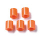 PEヒューズビーズ  DIYのメルティビーズ  チューブ  オレンジ  5x5mm  穴：3mm  約8000個/500g DIY-R013-77-3